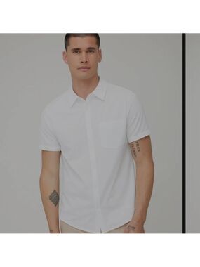 Kit And ACE City tech Mens Short Sleeve Shirt White